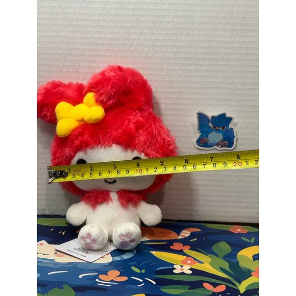 Sanrio My Melody Red Fuzzy Soft Plush Stuffed Animal Bunny Rabbit - Picture 3 of 11